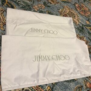 Set of 2 Jimmy Choo Cream Dust Bag